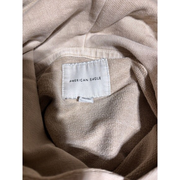 American Eagle Beige Tan Pullover Hoodie Size Large - Picture 10 of 10